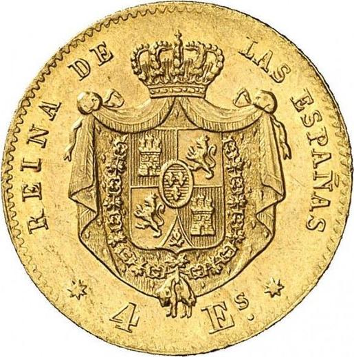 Revers 4 Escudos 1866 Sieben spitze Sterne - Goldmünze Wert - Spanien, Isabella II