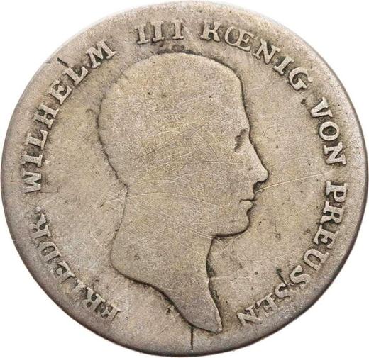 Аверс монеты - 1/6 талера 1815 года A - цена серебряной монеты - Пруссия, Фридрих Вильгельм III
