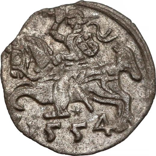 Реверс монеты - Денарий 1554 года "Литва" - цена серебряной монеты - Польша, Сигизмунд II Август