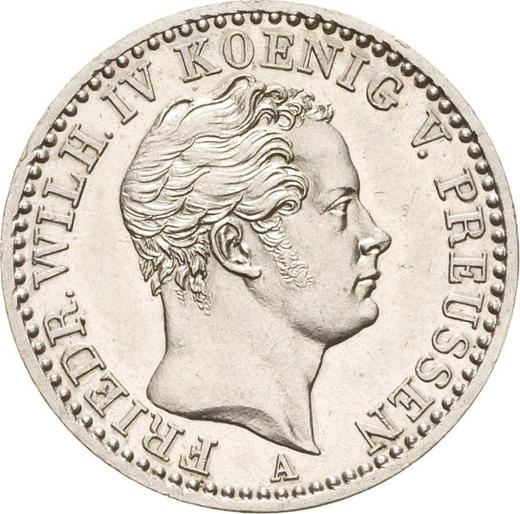 Anverso 1/6 tálero 1849 A - valor de la moneda de plata - Prusia, Federico Guillermo IV