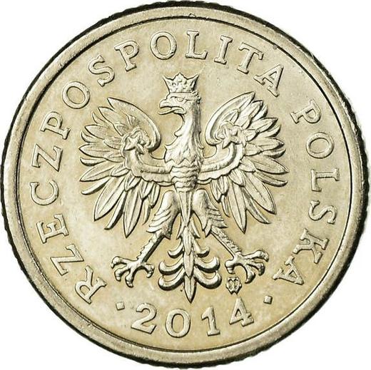 Anverso 10 groszy 2014 MW - valor de la moneda  - Polonia, República moderna