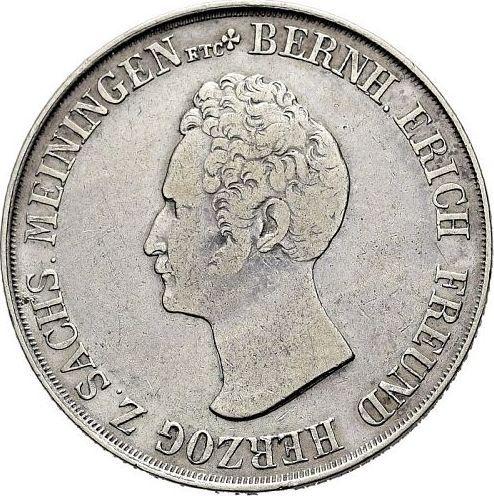 Аверс монеты - 1 гульден 1832 года L - цена серебряной монеты - Саксен-Мейнинген, Бернгард II
