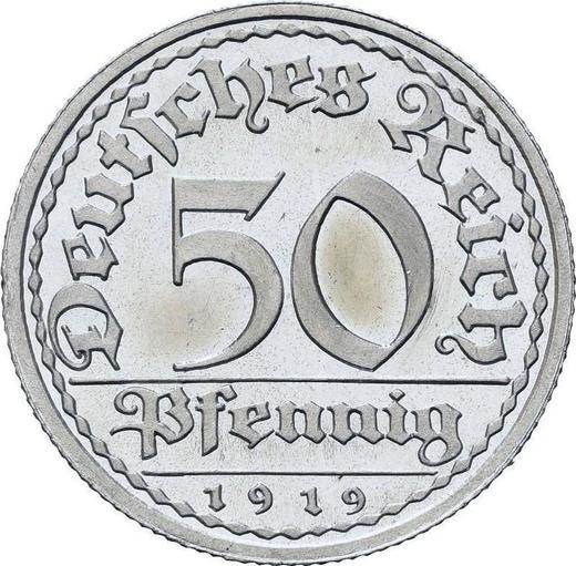 Anverso 50 Pfennige 1919 A - valor de la moneda  - Alemania, República de Weimar