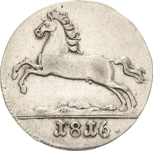 Anverso 1/12 tálero 1816 C - valor de la moneda de plata - Hannover, Jorge III