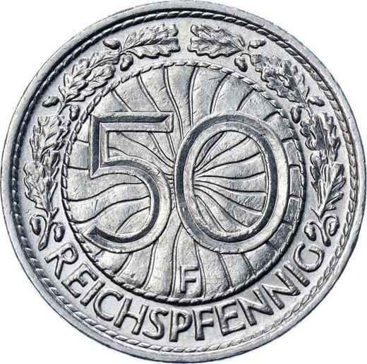 Reverso 50 Reichspfennigs 1935 F - valor de la moneda  - Alemania, República de Weimar