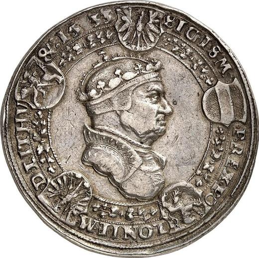 Аверс монеты - Талер 1533 года "Торунь" - цена серебряной монеты - Польша, Сигизмунд I Старый