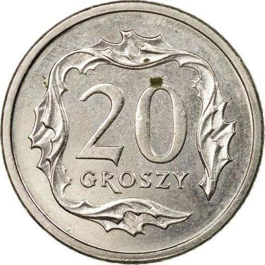 Reverso 20 groszy 2000 MW - valor de la moneda  - Polonia, República moderna