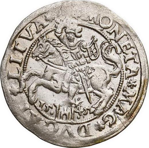 Rewers monety - 1 grosz 1545 "Litwa" - cena srebrnej monety - Polska, Zygmunt II August