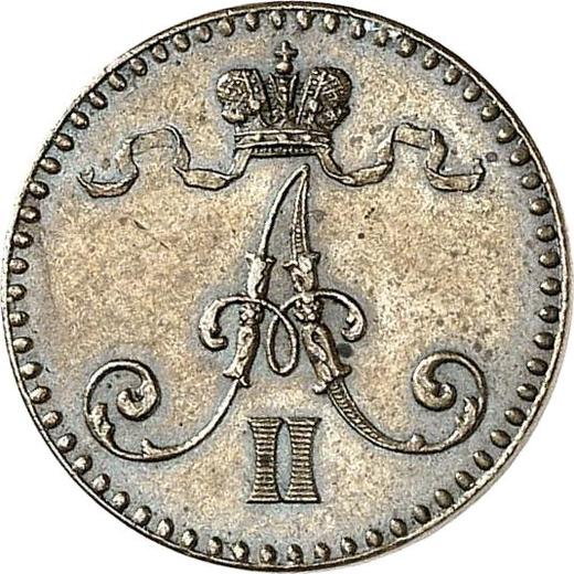 Аверс монеты - 1 пенни 1864 года - цена  монеты - Финляндия, Великое княжество