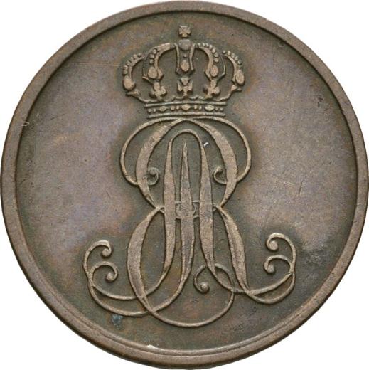Anverso 1 Pfennig 1849 A - valor de la moneda  - Hannover, Ernesto Augusto 