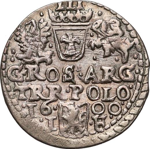 Rewers monety - Trojak 1600 IF "Mennica olkuska" - cena srebrnej monety - Polska, Zygmunt III