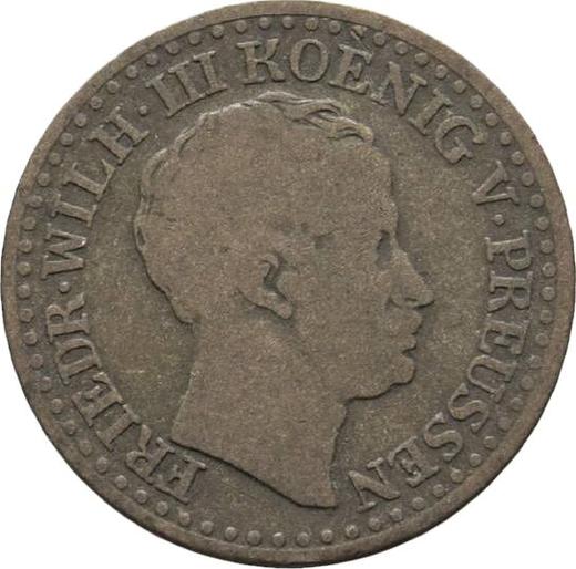 Anverso 1 Silber Groschen 1833 D - valor de la moneda de plata - Prusia, Federico Guillermo III