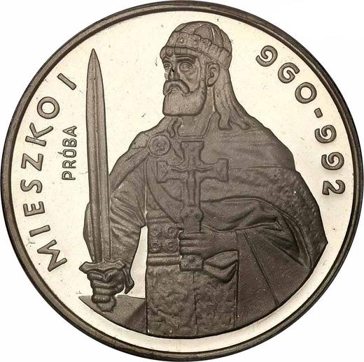 Reverso Pruebas 200 eslotis 1979 MW "Miecislao I" Plata - valor de la moneda de plata - Polonia, República Popular