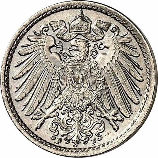 Rewers monety - 5 fenigów 1896 F "Typ 1890-1915" - cena  monety - Niemcy, Cesarstwo Niemieckie