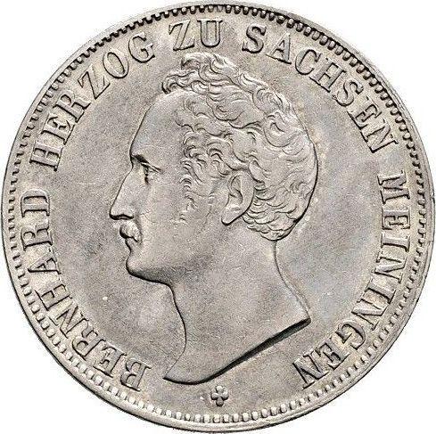 Аверс монеты - 1 гульден 1840 года - цена серебряной монеты - Саксен-Мейнинген, Бернгард II
