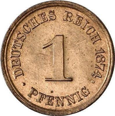 Anverso 1 Pfennig 1874 G "Tipo 1873-1889" - valor de la moneda  - Alemania, Imperio alemán