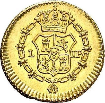Реверс монеты - 1/2 эскудо 1821 года L JP - цена золотой монеты - Перу, Фердинанд VII