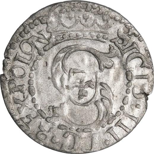 Аверс монеты - Шеляг 1610 года "Рига" - цена серебряной монеты - Польша, Сигизмунд III Ваза