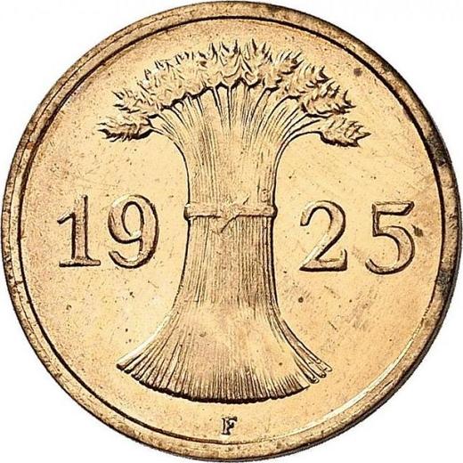 Reverse 1 Reichspfennig 1925 F - Germany, Weimar Republic