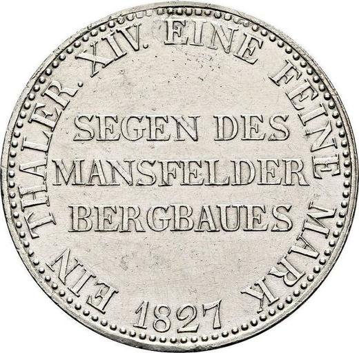 Реверс монеты - Талер 1827 года A "Горный" - цена серебряной монеты - Пруссия, Фридрих Вильгельм III