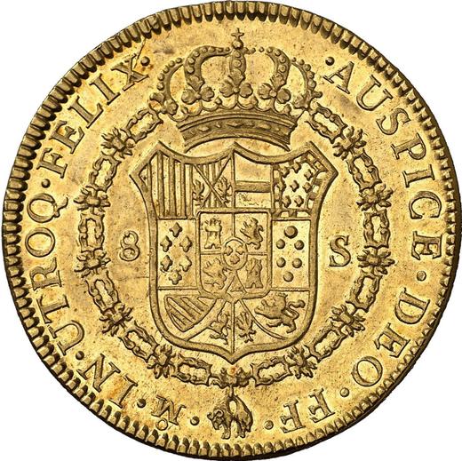 Reverso 8 escudos 1783 Mo FF - valor de la moneda de oro - México, Carlos III