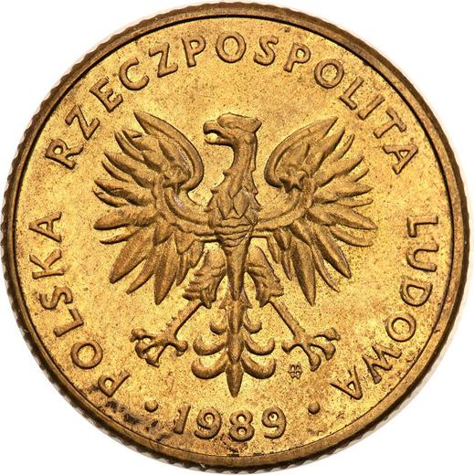 Аверс монеты - Пробные 10 злотых 1989 года MW Латунь - цена  монеты - Польша, Народная Республика
