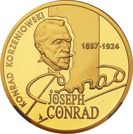 Reverso 200 eslotis 2007 MW RK "150 aniversario de Konrad Korzeniowski" - valor de la moneda de oro - Polonia, República moderna