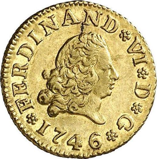 Awers monety - 1/2 escudo 1746 M AJ "Typ 1746-1759" - cena złotej monety - Hiszpania, Ferdynand VI