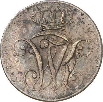 Anverso Heller 1822 - valor de la moneda  - Hesse-Cassel, Guillermo II