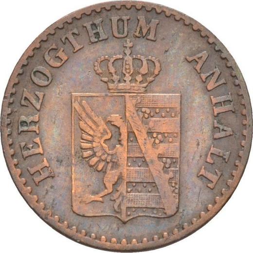 Аверс монеты - 1 пфенниг 1862 года A - цена  монеты - Ангальт-Дессау, Леопольд Фридрих