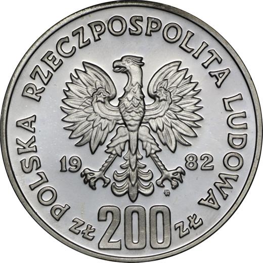 Аверс монеты - 200 злотых 1982 года MW EO "Болеслав III Кривоустый" Серебро - цена серебряной монеты - Польша, Народная Республика