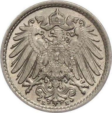 Reverso 5 Pfennige 1900 E "Tipo 1890-1915" - valor de la moneda  - Alemania, Imperio alemán