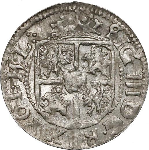 Rewers monety - 1 grosz 1616 "Ryga" - cena srebrnej monety - Polska, Zygmunt III