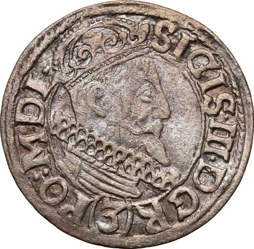 Awers monety - 3 krajcary 1618 - cena srebrnej monety - Polska, Zygmunt III