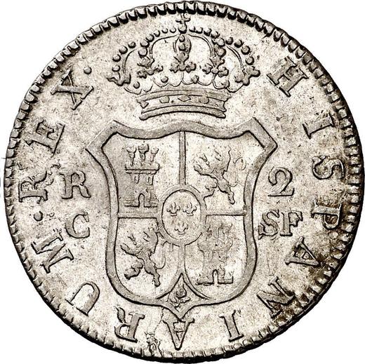 Reverso 2 reales 1812 C SF "Tipo 1810-1833" - valor de la moneda de plata - España, Fernando VII