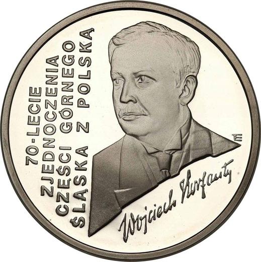 Rewers monety - 100000 złotych 1992 MW ET "Wojciech Korfanty" - cena srebrnej monety - Polska, III RP przed denominacją