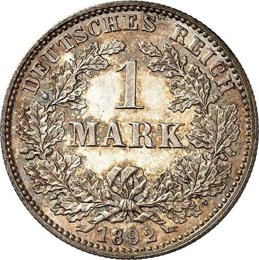 Awers monety - 1 marka 1892 J "Typ 1891-1916" - cena srebrnej monety - Niemcy, Cesarstwo Niemieckie