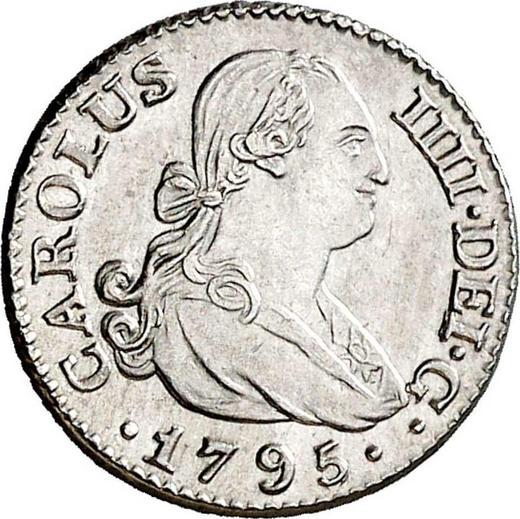 Obverse 1/2 Real 1795 M MF - Silver Coin Value - Spain, Charles IV