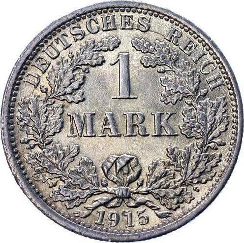 Awers monety - 1 marka 1915 F "Typ 1891-1916" - cena srebrnej monety - Niemcy, Cesarstwo Niemieckie