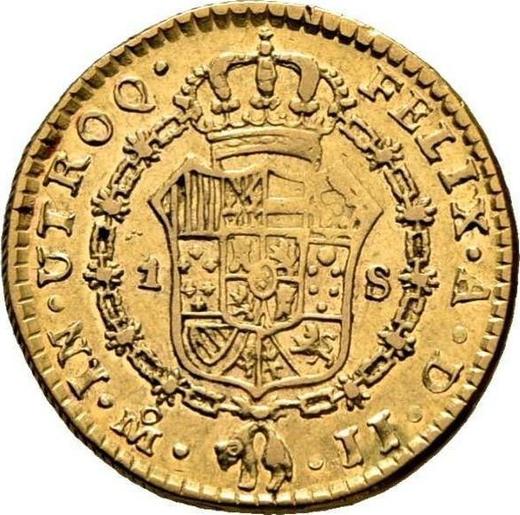 Reverso 1 escudo 1819 Mo JJ - valor de la moneda de oro - México, Fernando VII