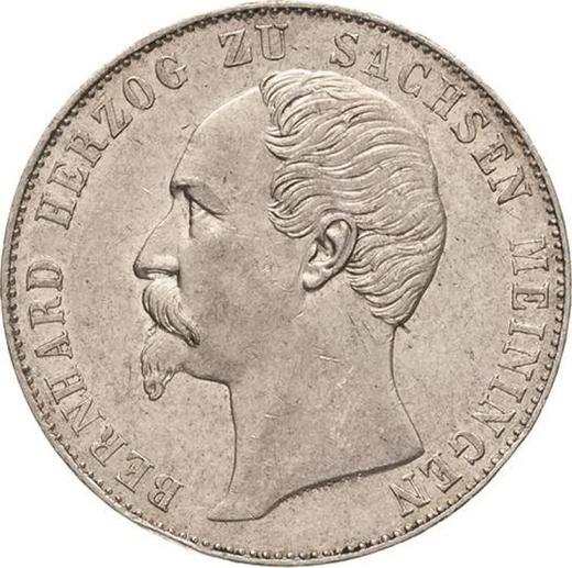 Avers Taler 1862 - Silbermünze Wert - Sachsen-Meiningen, Bernhard II