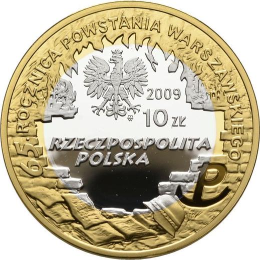 Awers monety - 10 złotych 2009 MW NR "Krzysztof Kamil Baczyński" - cena srebrnej monety - Polska, III RP po denominacji