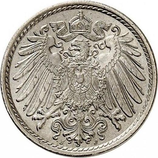 Reverso 5 Pfennige 1898 J "Tipo 1890-1915" - valor de la moneda  - Alemania, Imperio alemán