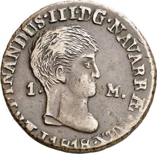 Аверс монеты - 1 мараведи 1818 года PP - цена  монеты - Испания, Фердинанд VII