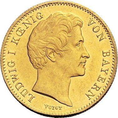 Awers monety - Dukat 1843 - cena złotej monety - Bawaria, Ludwik I