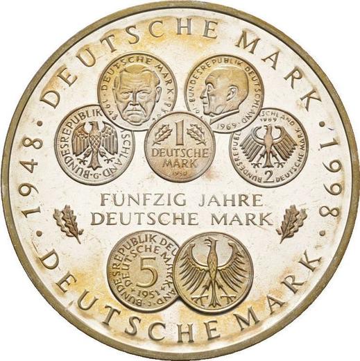 Аверс монеты - 10 марок 1998 года G "Немецкая марка" - цена серебряной монеты - Германия, ФРГ