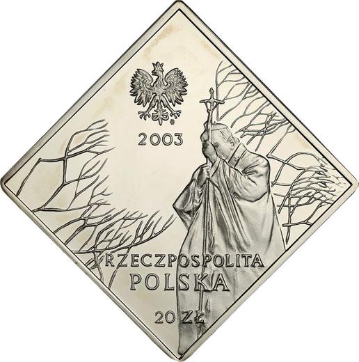 Obverse 20 Zlotych 2003 MW ET "25th anniversary of John Paul's II pontificate" - Silver Coin Value - Poland, III Republic after denomination