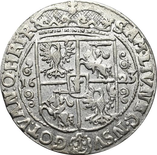 Rewers monety - Ort (18 groszy) 1623 - cena srebrnej monety - Polska, Zygmunt III