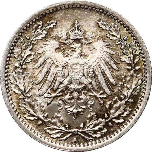 Reverso Medio marco 1917 A "Tipo 1905-1919" - valor de la moneda de plata - Alemania, Imperio alemán