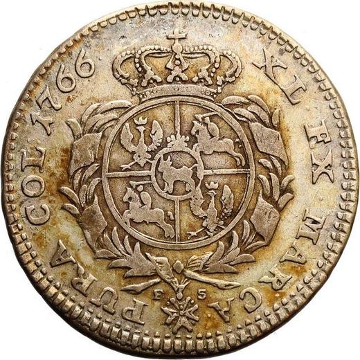 Реверс монеты - Двузлотовка (8 грошей) 1766 года FS "Без номинала" - цена серебряной монеты - Польша, Станислав II Август